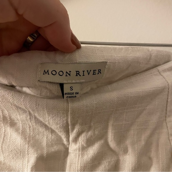 Moon River White Linen Pants size small - Picture 4 of 5